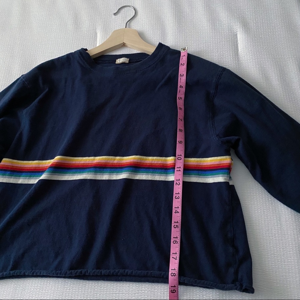Brandy Melville John Galt Navy Rainbow Top - Picture 5 of 10